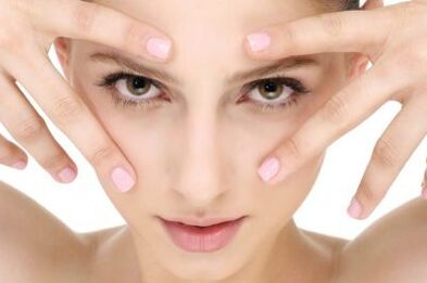 The skin around the eyes